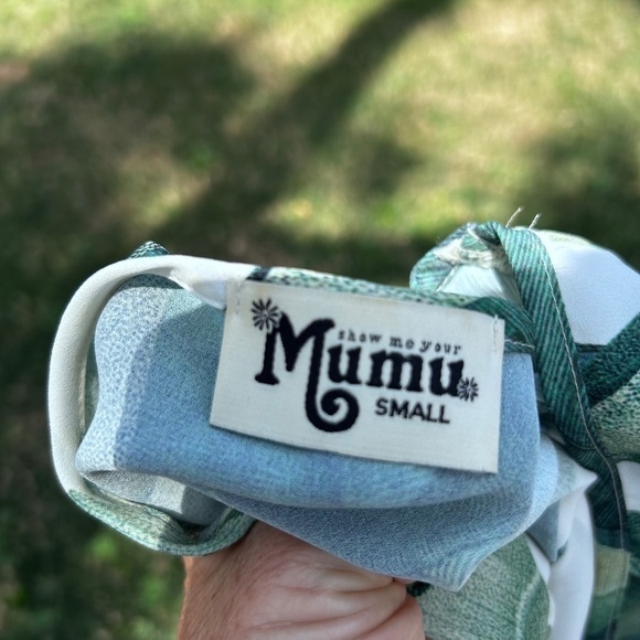 Show Me Your Mumu Green Palm Leaf Motif Print Size Small - Picture 7 of 7